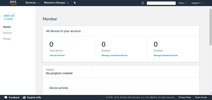 AWS IoT 物聯網管理系統 使用畫面圖，共 1 張