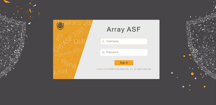 Array網頁防火牆主系統(500 Mbps) 使用畫面圖，共 4 張