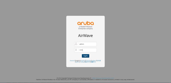 Aruba AirWave網路管理系統50 End-System使用授權 使用畫面圖，共 3 張